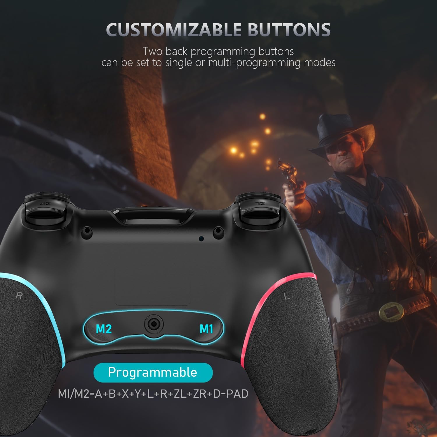 ASTARRY Switch Controller Wireless Switch Pro Controller Compatible with Switch/Switch Lite/Switch OLED Programmable Remote Gamepad Joystick with Wake-up and Turbo(Upgraded Version) - Image 3