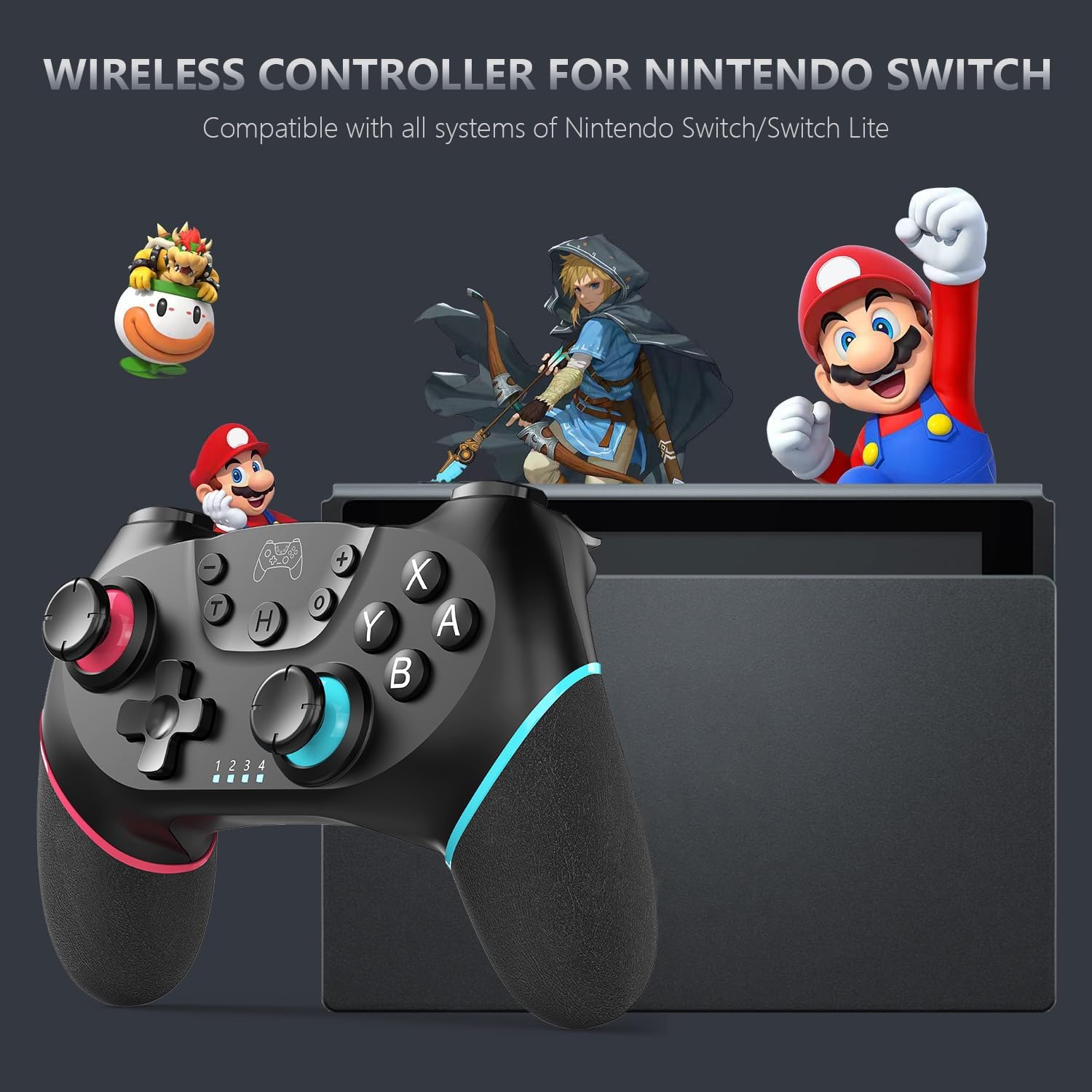 ASTARRY Switch Controller Wireless Switch Pro Controller Compatible with Switch/Switch Lite/Switch OLED Programmable Remote Gamepad Joystick with Wake-up and Turbo(Upgraded Version) - Image 7